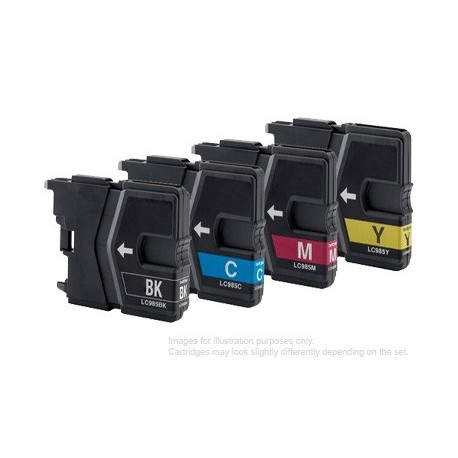 Full Set of Non-OEM Ink Cartridges for Brother LC985