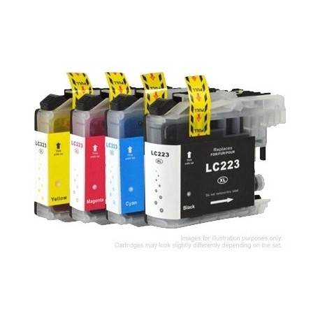 Full Set of Non-OEM Ink Cartridges for Brother LC223
