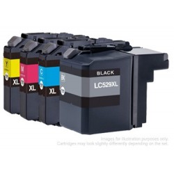 Full Set of Non-OEM Ink Cartridges for Brother LC525/LC529