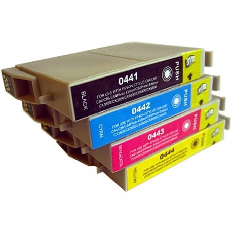 Full Set of Non-OEM Ink Cartridges for EPSON T0441-T0444