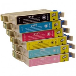 Full Set of Non-OEM Ink Cartridges for EPSON T0481-T0484