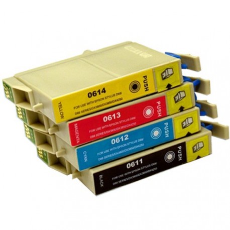 Full Set of Non-OEM Ink Cartridges for EPSON T0611-T0614