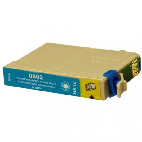 Compatible EPSON T0802 Cyan Ink Cartridge