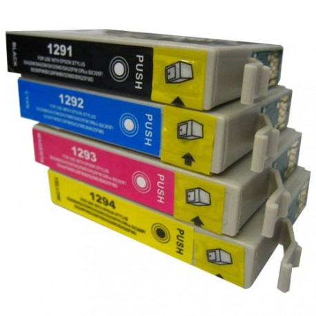 Full Set of Non-OEM Ink Cartridges for EPSON T1291-T1294