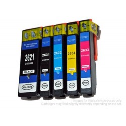 Full Set of Non-OEM Ink Cartridges for EPSON T2621-T2634