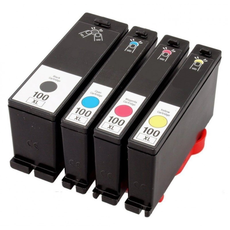Full Set of nonOEM Replacement Ink for Lexmark 100XL